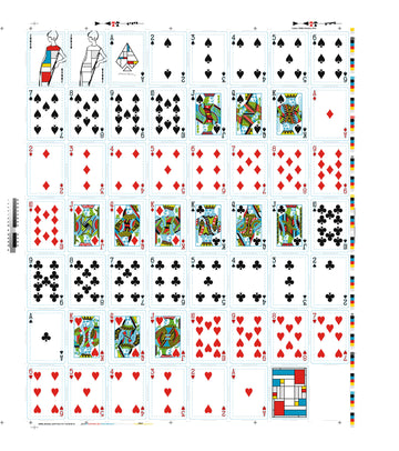 Mondrian Playing Cards Uncut Sheet