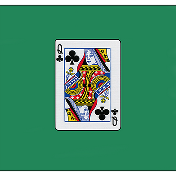 12 inch Card Silk - Queen Of Clubs by Vincenzo Di Fatta