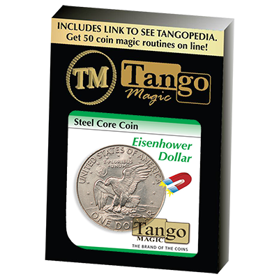 Steel Core Coin Eisenhower US Dollar (D0028) by Tango -Trick - Got Magic?