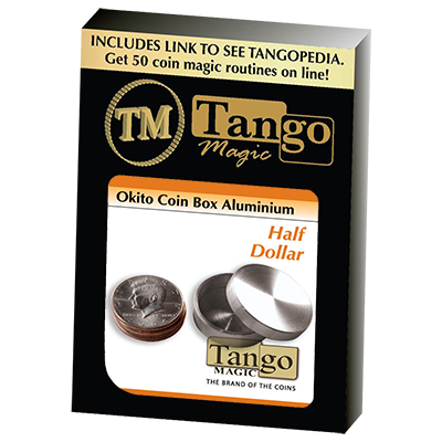 Okito Coin Box Aluminum Half Dollar (A0004)by Tango - Trick - Got Magic?