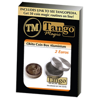 Okito Coin Box Aluminum 2 Euro by Tango - Trick (A0002) - Got Magic?