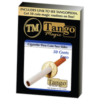 Cigarette Through (50 Cent Euro, Two Sided) (E0010) by Tango - Trick - Got Magic?