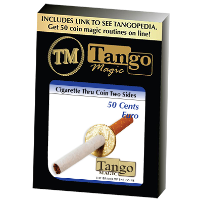Cigarette Through (50 Cent Euro, Two Sided) (E0010) by Tango - Trick - Got Magic?