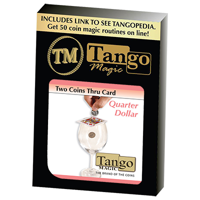Two Coins Thru Card (D0019) (Quarter Dollar) by Tango - Trick - Got Magic?
