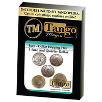 Euro-Dollar Hopping Half (1 Euro and Quarter Dollar) by Tango Magic-Trick (ED004) - Got Magic?