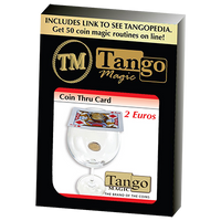 Coin thru Card (2 Euro) by Tango - Trick (E0015) - Got Magic?