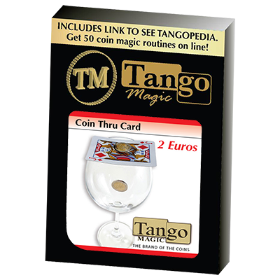 Coin thru Card (2 Euro) by Tango - Trick (E0015) - Got Magic?