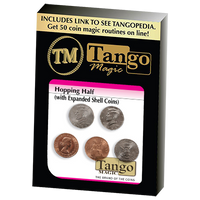 Hopping Half with Expanded Shell Coins & English Penny D0059 by Tango - Trick - Got Magic?