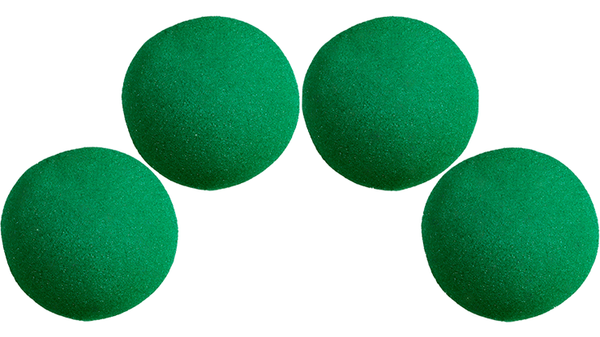 1.5 inch High Density Ultra Soft Sponge Ball (Green) Pack of 4 from Magic by Gosh - Got Magic?