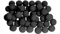 1 inch Super Soft Sponge Ball (Black) Bag of 50 from Magic by Gosh