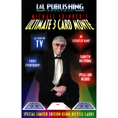 3 Card Monte Card Trick Skinner (Red) - Got Magic?