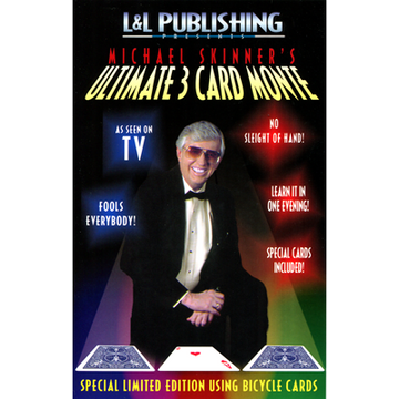 3 Card Monte Card (blue) Trick Skinner