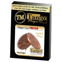 Flipper coin Pro Elastic System - English Penny (D0107) by Tango Magic - Got Magic?