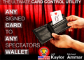Any Card to Any Spectator's Wallet - BLACK (DVD and Gimmick) By Jeff Kaylor and Michael Ammar - DVD