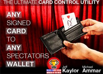 Any Card to Any Spectator's Wallet - BLACK (DVD and Gimmick) By Jeff Kaylor and Michael Ammar - DVD