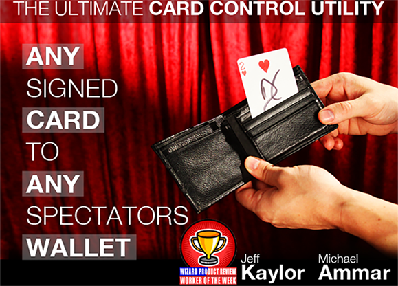 Any Card to Any Spectator's Wallet - BLACK (DVD and Gimmick) By Jeff Kaylor and Michael Ammar - DVD - Got Magic?