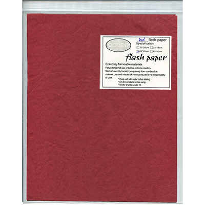 Flash Paper five pack(25x20cm) Red - Trick - Got Magic?