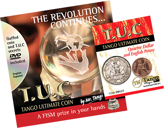 Tango Ultimate Coin (T.U.C) Quarter/Penny (D0127) with instructional DVD by Tango - Trick - Got Magic?