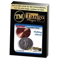 Slippery Expanded Shell Walking Liberty (w/DVD) (D0134) by Tango - Tricks - Got Magic?