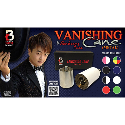 Vanishing Metal Cane (Black) by Handsome Criss and Taiwan Ben Magic - Trick - Got Magic?