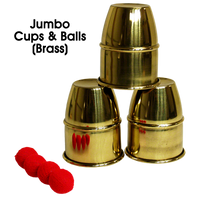 Jumbo Cups & Balls (Brass) by Premium Magic - Trick - Got Magic?