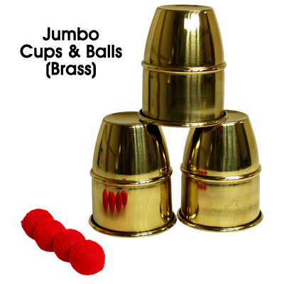 Jumbo Cups & Balls (Brass) by Premium Magic - Trick - Got Magic?