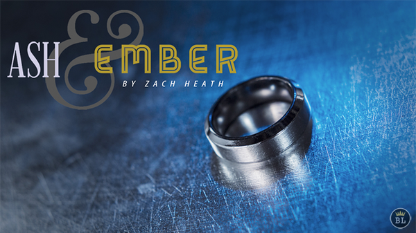 Ash and Ember Silver Beveled Size 9 (2 Rings) by Zach Heath  - Trick - Got Magic?