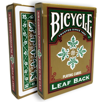 Bicycle Leaf Back Deck (Green) by Gambler's Warehouse - Got Magic?
