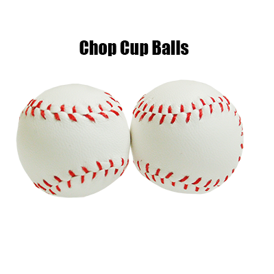 Chop Cup Balls Large White Leather (Set of 2) by Leo Smetsers - Trick - Got Magic?