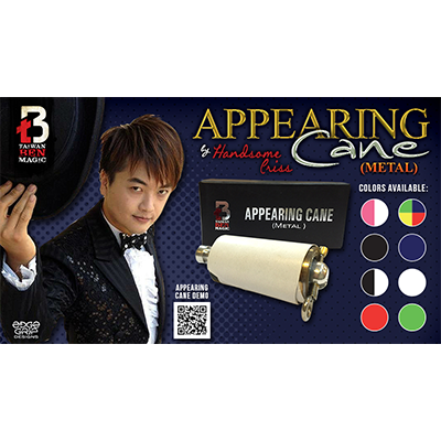 Appearing Cane (Metal / Black & White) by Handsome Criss and Taiwan Ben Magic - Trick - Got Magic?