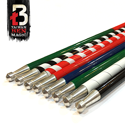Vanishing Cane (Metal / Black & White Stripes) by Handsome Criss and Taiwan Ben Magic - Tricks - Got Magic?