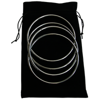 Close Up Linking Rings SILVER(BLACK BAG) (Gimmicks & DVD, SPANISH and English) by Matthew Garrett - Trick - Got Magic?