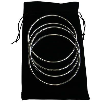 Close Up Linking Rings SILVER(BLACK BAG) (Gimmicks & DVD, SPANISH and English) by Matthew Garrett - Trick - Got Magic?