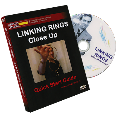 Close Up Linking Rings SILVER(BLACK BAG) (Gimmicks & DVD, SPANISH and English) by Matthew Garrett - Trick - Got Magic?