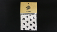 Silk 18 inch (White with Black Polka Dots) by Pyramid Gold Magic - Got Magic?