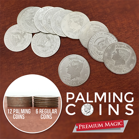 Palming Coin Set (U.S. Half design /12 piece) by Premium Magic - Trick - Got Magic?