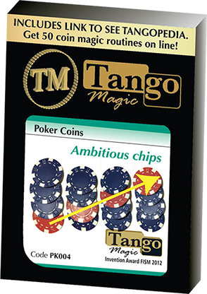 Ambitious Chip (PK004) (Gimmick and Online Instructions) by Tango Magic - Trick