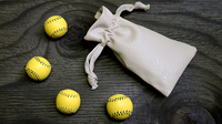Set of 4 Leather Balls for Cups and Balls (Yellow) by Leo Smetsers - Trick - Got Magic?