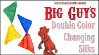 Double Color Changing Silks by Big Guys Magic - Trick - Got Magic?