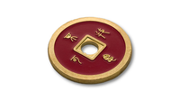 Dollar Size Chinese Coin (Red) by Tango (CH032) - Got Magic?