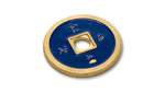 Dollar Size Chinese Coin (Red and Blue) by Tango (CH039) - Got Magic?