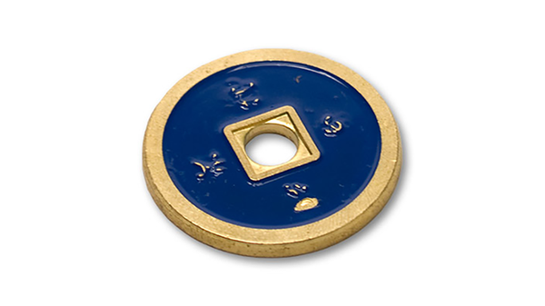 Dollar Size Chinese Coin (Red and Blue) by Tango (CH039) - Got Magic?