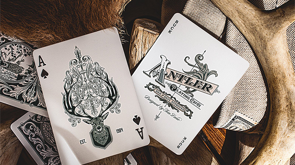 Antler Playing Cards (Maroon) by Dan and Dave - Got Magic?