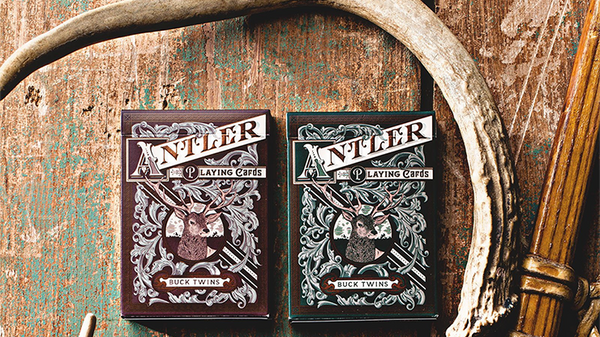 Antler Playing Cards (Maroon) by Dan and Dave - Got Magic?