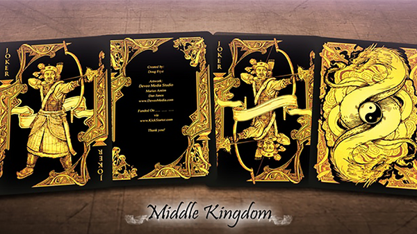 Middle Kingdom (Gold) Playing Cards Printed by US Playing Card Co - Got Magic?
