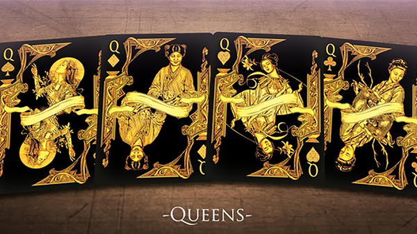 Middle Kingdom (Gold) Playing Cards Printed by US Playing Card Co - Got Magic?