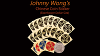 Johnny Wong's Chinese Coin Sticker 20 pcs (Eisenhower Dollar Size) - Trick - Got Magic?