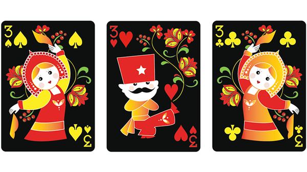 Russian Folk Art Limited Edition (Black) Printed by USPCC - Got Magic?