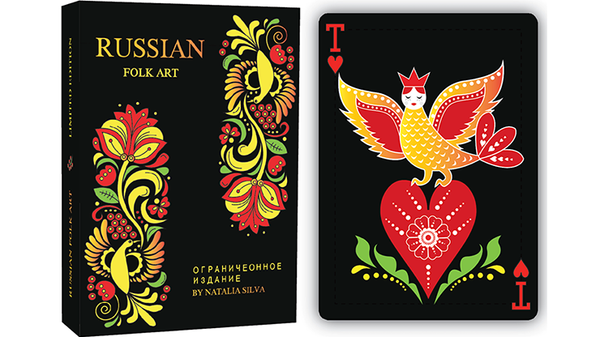 Russian Folk Art Limited Edition (Black) Printed by USPCC - Got Magic?
