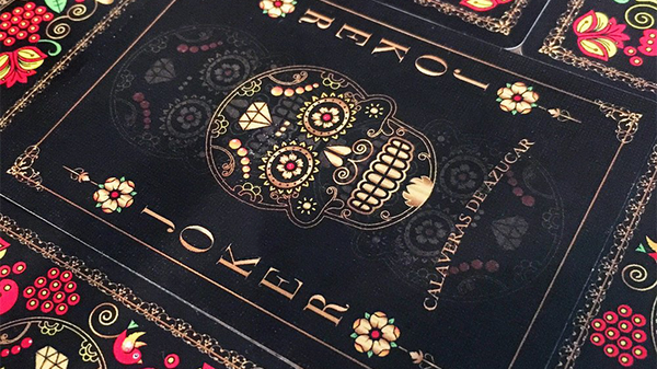 Calaveras de Azúcar Black Edition Playing Cards Printed by USPCC - Got Magic?